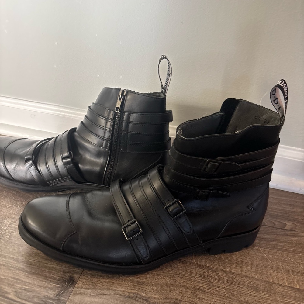 John Fluevog Black Leather Men's Boots